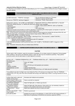 easyJet Airbus Memory Items 
 
Angus Hogg v1.9 dated 26th Oct 2010 
Page 2 of 4 
2.  If the FD is not available, use a pitch