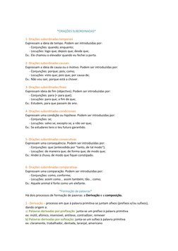 *ORAÇÕES SUBORDINADAS* 
 
1- Orações subordinadas temporais  
Expressam a ideia de tempo. Podem ser introduzidas por: