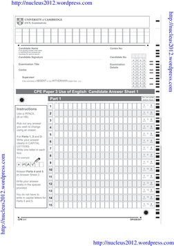 Cpe Answer Sheet.pdf CPE Answer Sheets | PDF | Applied Linguistics | Psycholinguistics