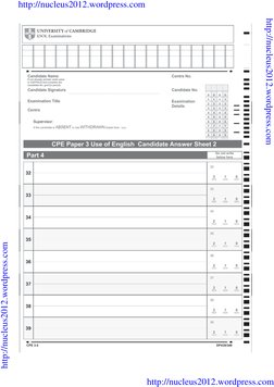 CPE Answer Sheets | PDF | Applied Linguistics | Psycholinguistics