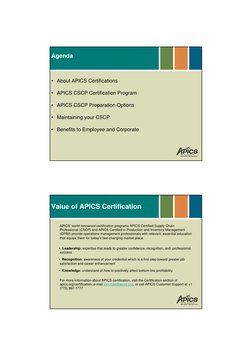 APICS CPIM Self-Study Resources Guide | PDF | Supply Chain ...