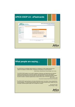 APICS CPIM Self-Study Resources Guide | PDF | Supply Chain ...