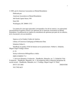 Schalock Questionnaire.pdf Schalock y Verdugo Cap 1 y 2 (Manual de Calidad de Vida | PDF ...