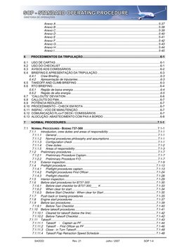 SOP  -  Standard Operating Procedures 
 
SAOOO 
Rev. 21 
Julho / 2007 
SOP 1-4 
 
Anexo A .................................