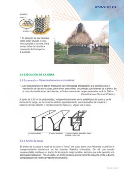 Manual de instalación   7
 
 
 
 
3.0 EJECUCIÓN DE LA OBRA
  
3.1 Excavación.- Recomendaciones a considerar:    
“…Las exca