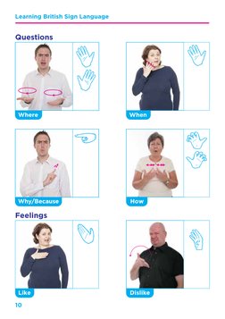 10
Learning British Sign Language 
Feelings
Where
When
How
Why/Because
Dislike
Like
Questions
