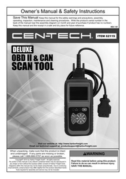 Cen-Tech (Harbor Freight) Scan Tool - 62119 | PDF