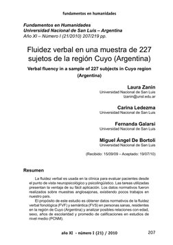 año XI  - número I (21) / 2010
fundamentos en humanidades
207
Fundamentos en Humanidades
Universidad Nacional de San Luis – A