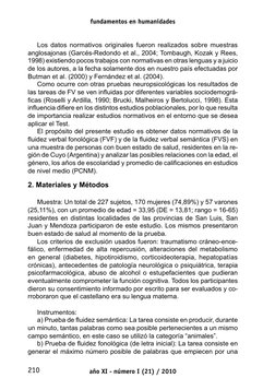 año XI - número I (21) / 2010
fundamentos en humanidades
210
Los datos normativos originales fueron realizados sobre muestras