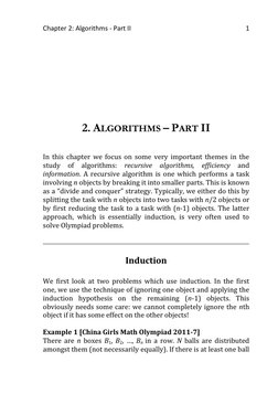 Chapter 2: Algorithms - Part II 
 
1 
 
 
 
 
 
 
2. ALGORITHMS – PART II 
 
 
In this chapter we focus on some very importan