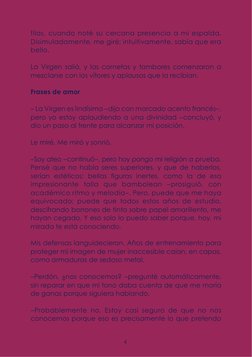 4
filas, cuando noté su cercana presencia a mi espalda. 
Disimuladamente, me giré; intuitivamente, sabía que era 
bello.
La V