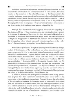 Inadequate government policies that fail to regulate developments, like the
un-controlled urbanization and commercialization