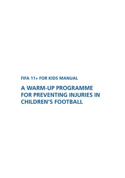 Fifa 11.pdf FIFA 11+ Kids Injury Prevention Manual | PDF | Knee | Hip