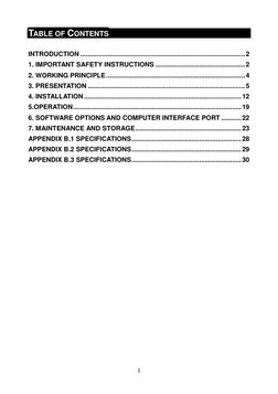 1 
TABLE OF CONTENTS 
 
INTRODUCTION ......................................................................................