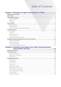 Table of Contents
Chapter 1: Principles of Light Transmission on a Fiber........................1
	
Optical Communications...