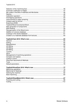 TopSolid 2010
iv
Missler Software
Selection of the machining face ...........................................................