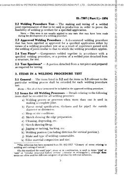 IS 7307 Part 1: Welding Procedures | PDF | Welding | Construction