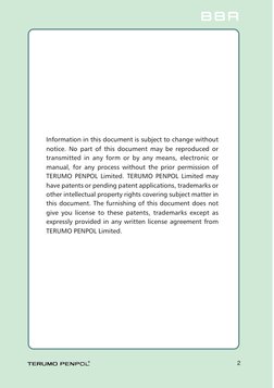 2
B B R
B B R
B B R
B B R
B B R
®
Information in this document is subject to change without
notice. No part of this document