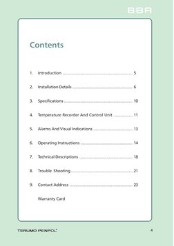 4
B B R
B B R
B B R
B B R
B B R
®
Contents
1.
Introduction ........................................................... 5
2.
I