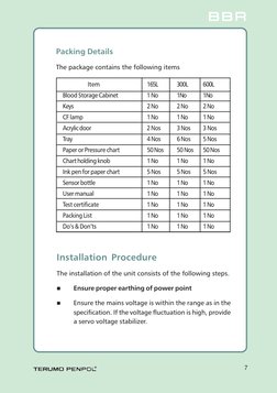 7
B B R
B B R
B B R
B B R
B B R
®
Packing Details
The package contains the following items
             Item
165L
300L
600L
B