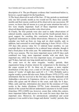 Inca Calendar and Ceque system in Exsul Immeritus 
84 
description of it. The pre-Hispanic evidence that I mentioned before i