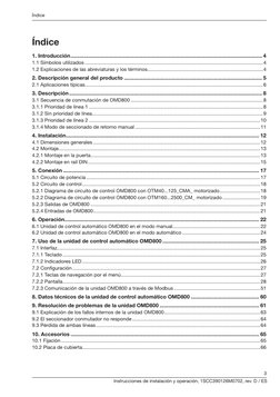 3
Instrucciones de instalación y operación, 1SCC390126M0702, rev. D / ES
Índice
Índice
1. Introducción.......................