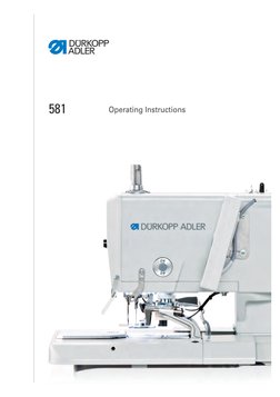 581
Operating Instructions

