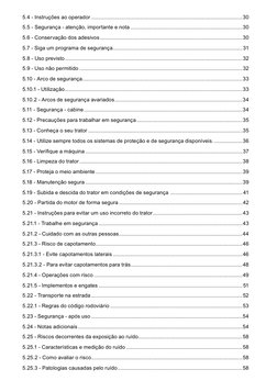 5.4 - Instruções ao operador.................................................................................................