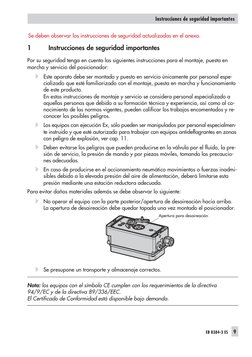 1
Instrucciones de seguridad importantes
Por su seguridad tenga en cuenta las siguientes instrucciones para el montaje, puest