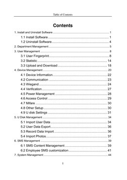 Table of Contents 
Contents 
1. Install and Uninstall Software...............................................................