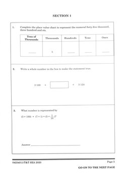 SEA Math 2020 | PDF
