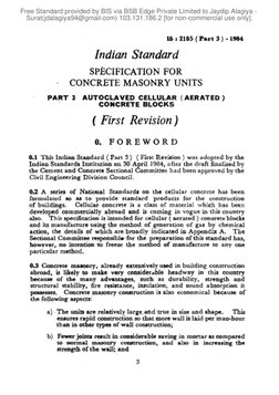 IS 2185 Part 3: AAC Block Specification | PDF | Concrete | Masonry