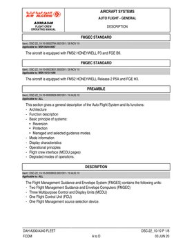 A330/A340
FLIGHT CREW
OPERATING MANUAL
AIRCRAFT SYSTEMS
AUTO FLIGHT - GENERAL
DESCRIPTION
DAH A330/A340 FLEET
DSC-22_10-10 P