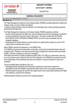A330/A340
FLIGHT CREW
OPERATING MANUAL
AIRCRAFT SYSTEMS
AUTO FLIGHT - GENERAL
DESCRIPTION
DAH A330/A340 FLEET
DSC-22_10-10 P