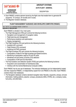 A330/A340
FLIGHT CREW
OPERATING MANUAL
AIRCRAFT SYSTEMS
AUTO FLIGHT - GENERAL
DESCRIPTION
DAH A330/A340 FLEET
DSC-22_10-10 P