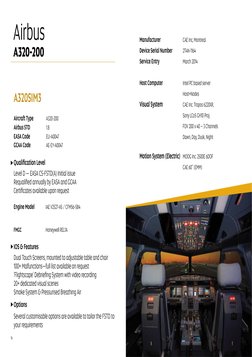 16
17
A320SIM3
Aircraft Type	 	
A320-200
Airbus STD	
	
1.8
EASA Code	
	
EU-A0047	
GCAA Code	
	
AE-EY-A0047
	
Qualification Le
