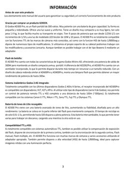  
3	  
INFORMACIÓN	  
Antes	  de	  usar	  este	  producto	  
Lea	  atentamente	  este	  manual	  del	  usuario