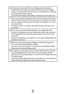 8
16
You lived an uneventful life on a floating island, sometimes 
buffered by cold winds, sometimes all all but resting on m