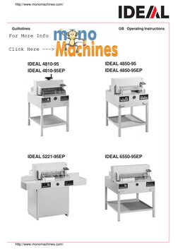 Triumph 4850 Paper Cutter Manual | PDF | Screw | Electrical Connector