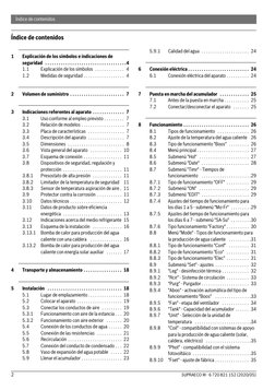 2
SUPRAECO W - 6 720 821 152 (2020/05)
Índice de contenidos
Índice de contenidos
1
Explicación de los símbolos e indicaciones