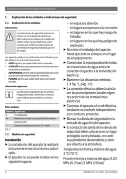4
SUPRAECO W - 6 720 821 152 (2020/05)
Explicación de los símbolos e indicaciones de seguridad
1
Explicación de los símbolos