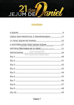 Página 7 
 
 
 
SUMÁRIO 
 
O JEJUM ......................................................................................