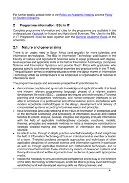 NWU BSc Information Technology Guide 2023 | PDF | Computer Programming ...