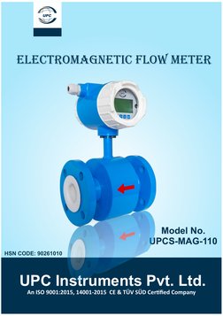 Model No.
UPCS-MAG-110
UPC Instruments Pvt. Ltd. 
An ISO 9001:2015, 14001-2015  CE & TÜV SÜD CerƟﬁed Company
UPC
ELECTROMAGNE