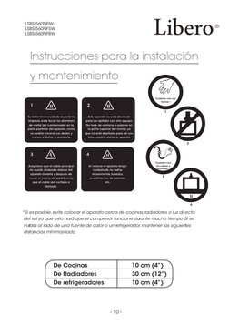 LSBS-560NFIW
LSBS-560NFSW
LSBS-560NFBW
- 10 -
Se debe tener cuidado durante la 
limpieza, evite tocar los alambres 
de metal