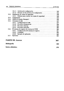 xrr
ÍND I CE GENERAL
© RA-MA
15.1.1. Archivos de configuración
343
15.1.2. Formato de los archivos de configuración .
344
15