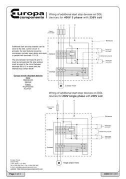 DOL Motor Starter Wiring Guide | PDF | Force | Machines