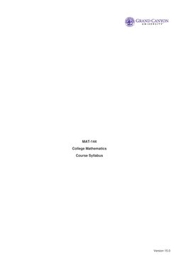 Mat 144 MAT-144 College Mathematics Syllabus | PDF | Interest | Algebra