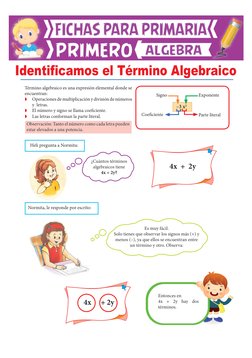 Término algebraico es una expresión elemental donde se 
encuentran: 
ZZ
Operaciones de multiplicación y división de números