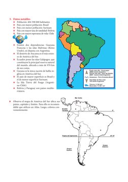 3.	 Datos notables
Y
Y 	Población: 404 598 000 habitantes 
Y
Y 	País con mayor población: Brasil
Y
Y 	País con menor població